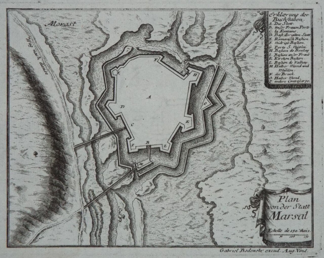 Map of Marsal - Marsal